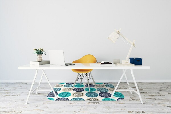 Tapis fauteuil bureau do biura Cercles abstraits