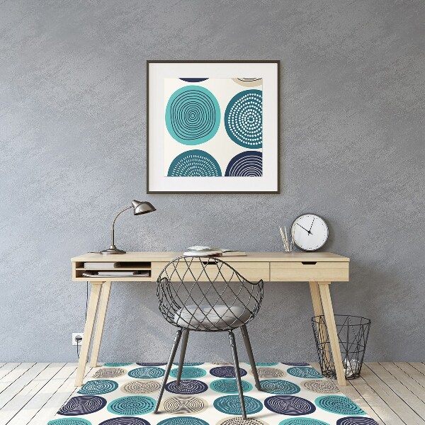 Tapis fauteuil bureau do biura Cercles abstraits