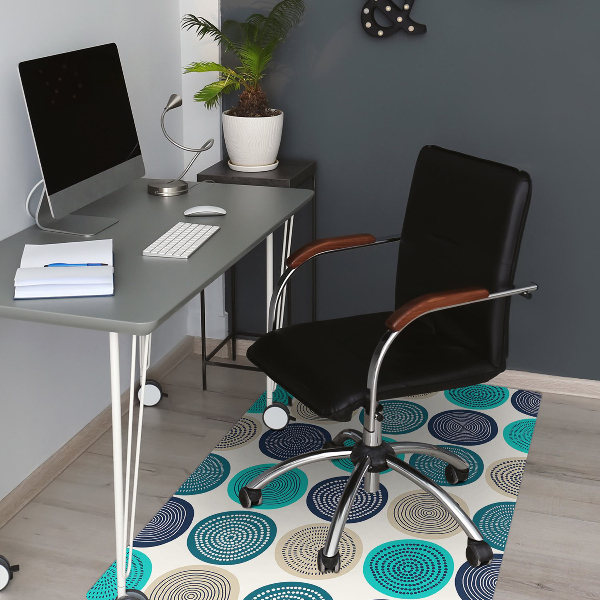 Tapis fauteuil bureau do biura Cercles abstraits