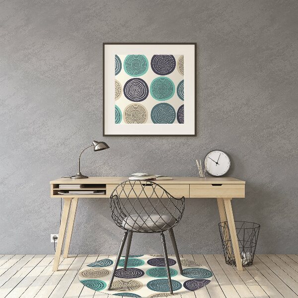 Tapis fauteuil bureau do biura Cercles abstraits