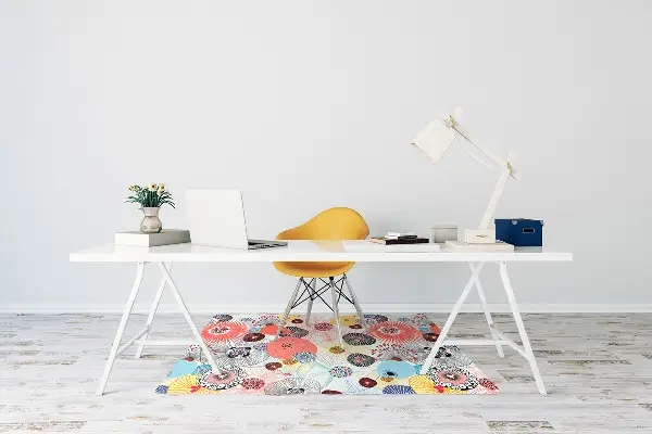Tapis pour chaise de bureau Motif floral