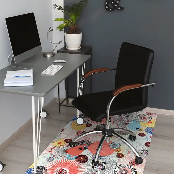 Tapis pour chaise de bureau Motif floral