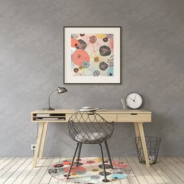 Tapis pour chaise de bureau Motif floral