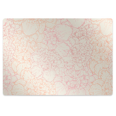 Tapis pour chaise de bureau Pivoines roses