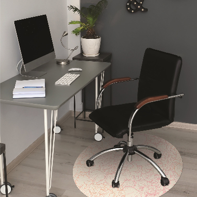 Tapis pour chaise de bureau Pivoines roses