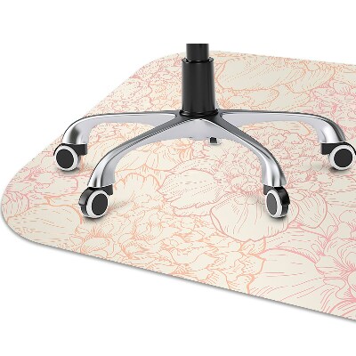 Tapis pour chaise de bureau Pivoines roses