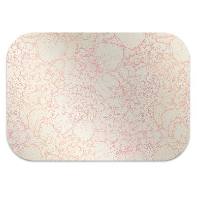 Tapis pour chaise de bureau Pivoines roses