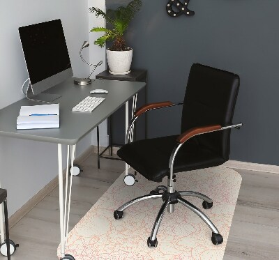 Tapis pour chaise de bureau Pivoines roses