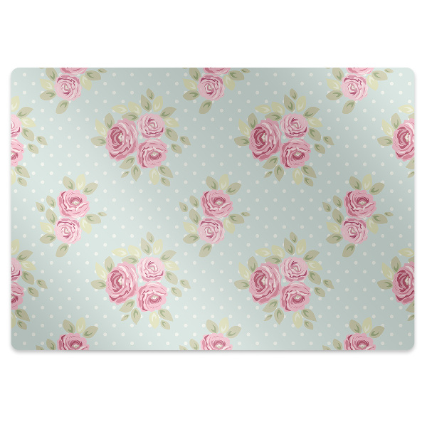 Tapis pour chaise de bureau Bouquets roses