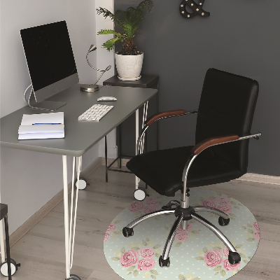 Tapis pour chaise de bureau Bouquets roses