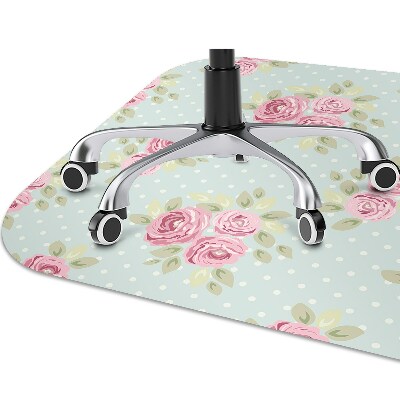 Tapis pour chaise de bureau Bouquets roses