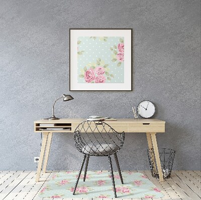 Tapis pour chaise de bureau Bouquets roses