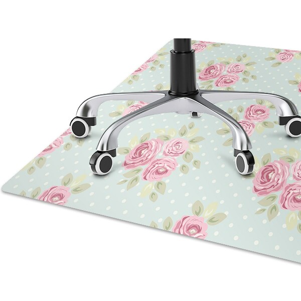 Tapis pour chaise de bureau Bouquets roses