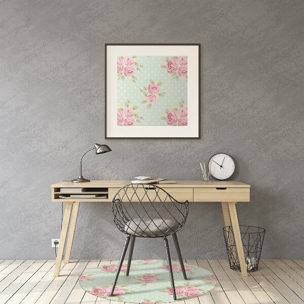 Tapis pour chaise de bureau Bouquets roses