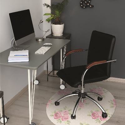 Tapis de chaise de bureau Roses anglaises