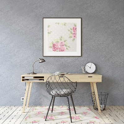 Tapis de chaise de bureau Roses anglaises