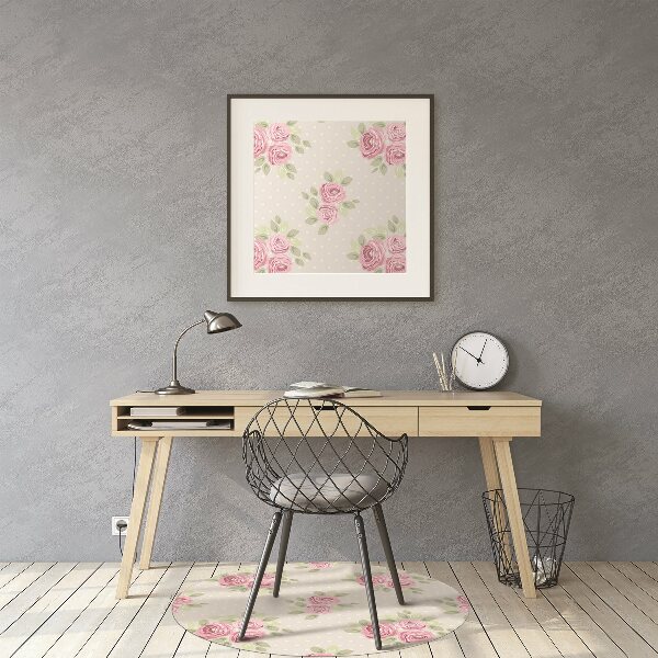 Tapis de chaise de bureau Roses anglaises