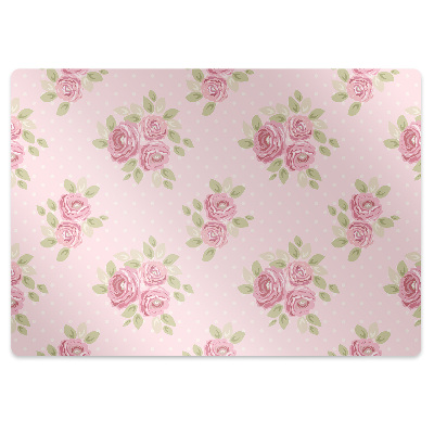 Tapis bureau Bouquet rose