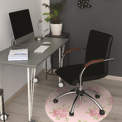 Tapis bureau Bouquet rose