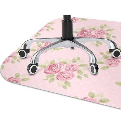 Tapis bureau Bouquet rose