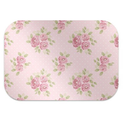 Tapis bureau Bouquet rose