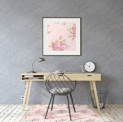 Tapis bureau Bouquet rose