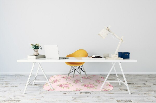 Tapis bureau Bouquet rose