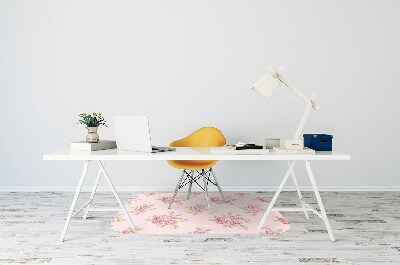 Tapis bureau Bouquet rose