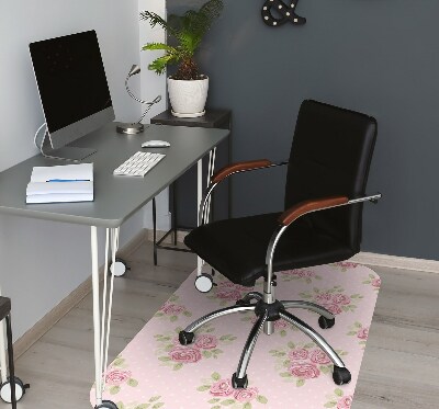 Tapis bureau Bouquet rose