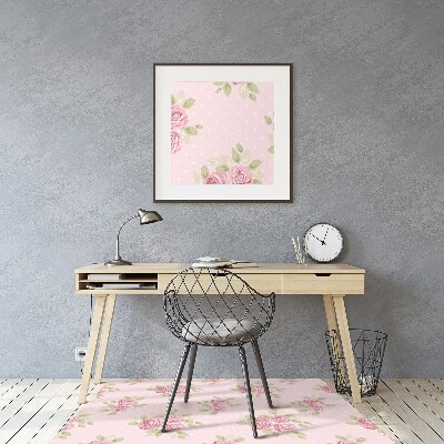 Tapis bureau Bouquet rose