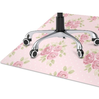 Tapis bureau Bouquet rose