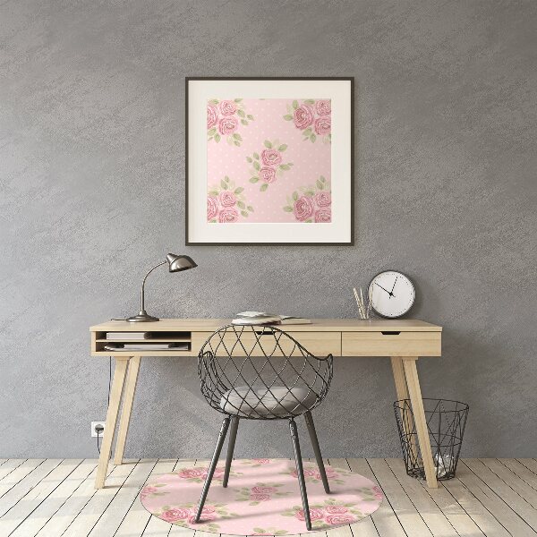 Tapis bureau Bouquet rose