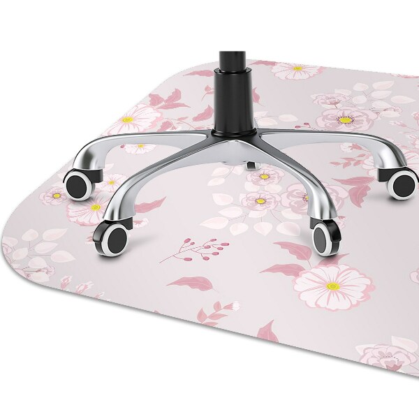 Tapis pour chaise de bureau Petites fleurs roses