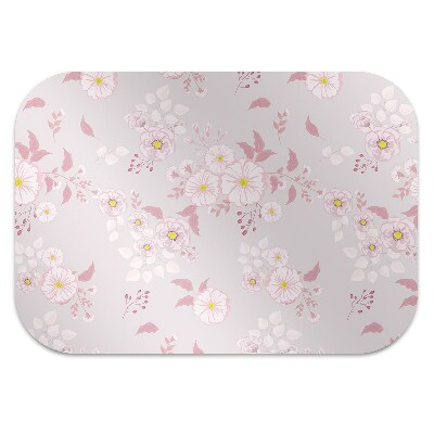 Tapis pour chaise de bureau Petites fleurs roses