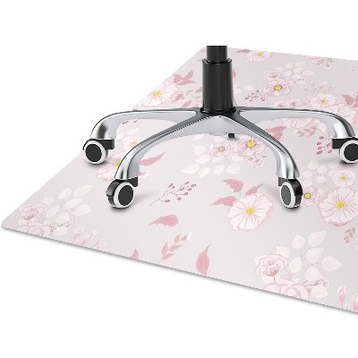 Tapis pour chaise de bureau Petites fleurs roses