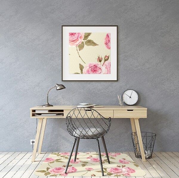 Tapis de chaise de bureau Roses anglaises