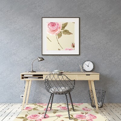 Tapis de chaise de bureau Roses anglaises