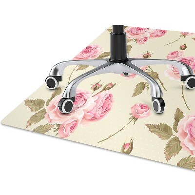 Tapis de chaise de bureau Roses anglaises