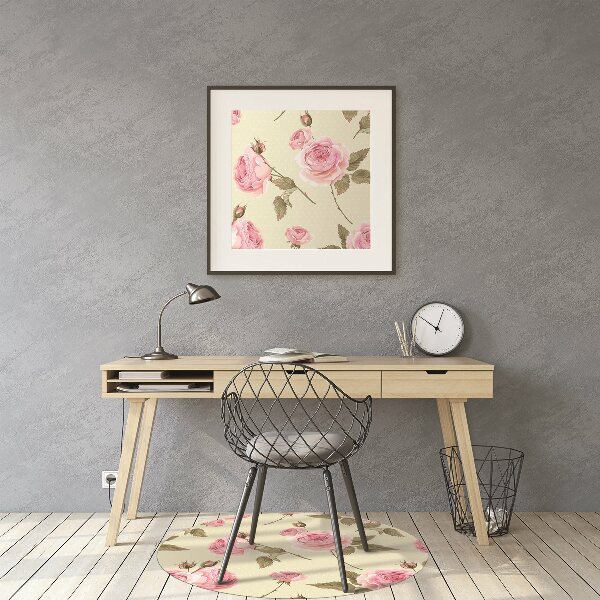 Tapis de chaise de bureau Roses anglaises