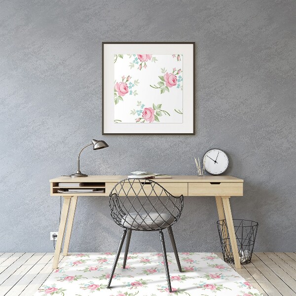 Tapis bureau Petites fleurs
