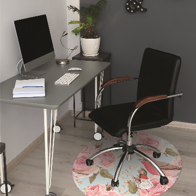 Tapis de chaise de bureau Roses anglaises