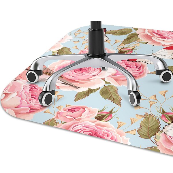 Tapis de chaise de bureau Roses anglaises