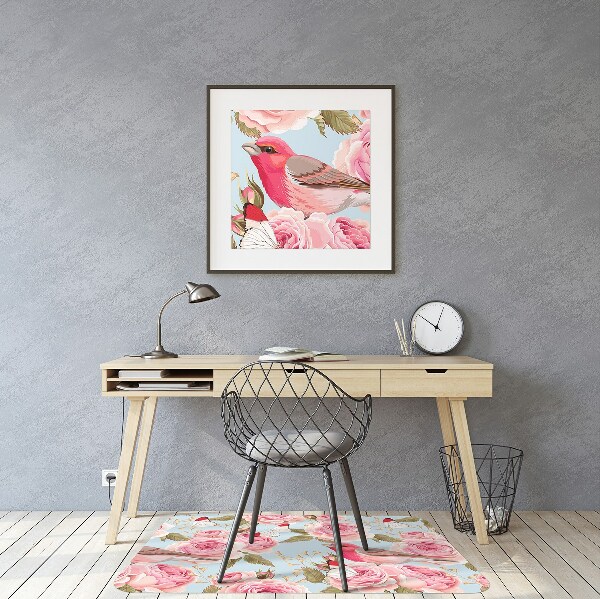 Tapis de chaise de bureau Roses anglaises