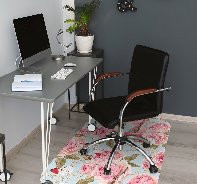 Tapis de chaise de bureau Roses anglaises