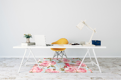 Tapis de chaise de bureau Roses anglaises