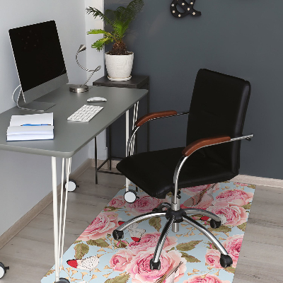 Tapis de chaise de bureau Roses anglaises