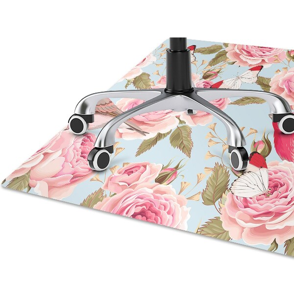 Tapis de chaise de bureau Roses anglaises