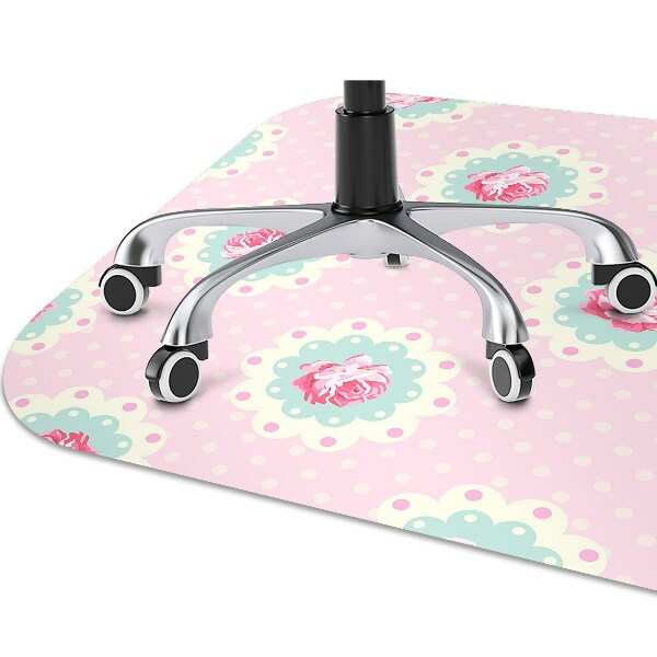 Tapis bureau Roses et points