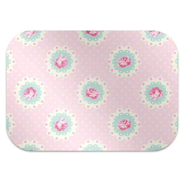 Tapis bureau Roses et points