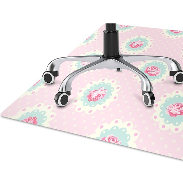 Tapis bureau Roses et points